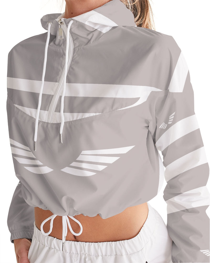 Streamz Gray & Grateful Women's Cropped Windbreaker