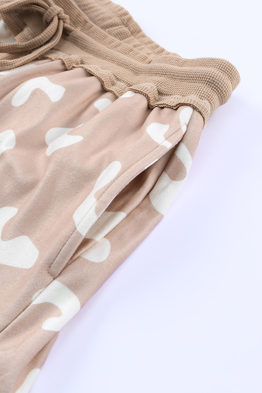 Leopard V-Neck Top and Shorts Lounge Set