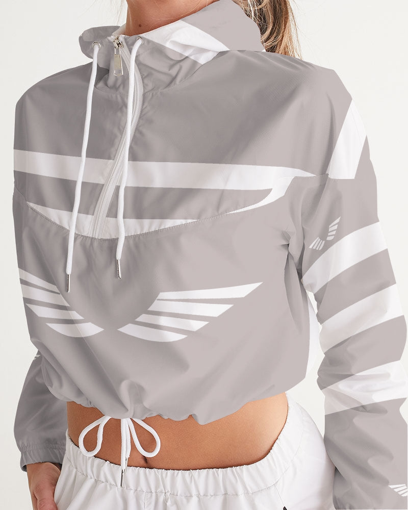 Streamz Gray & Grateful Women's Cropped Windbreaker