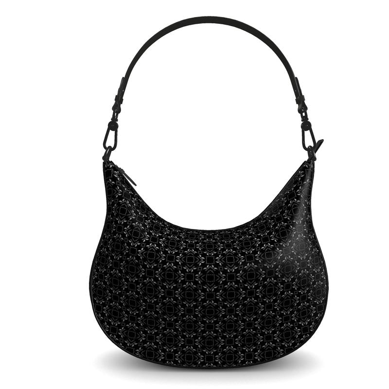 Black Diamonds Curve Hobo Bag