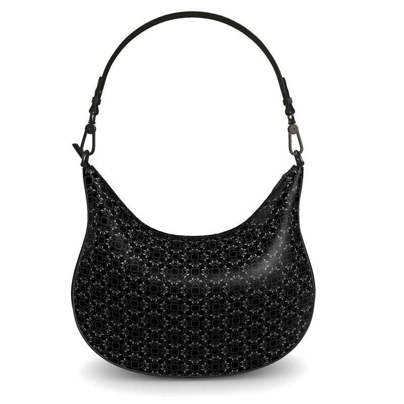 Black Diamonds Curve Hobo Bag