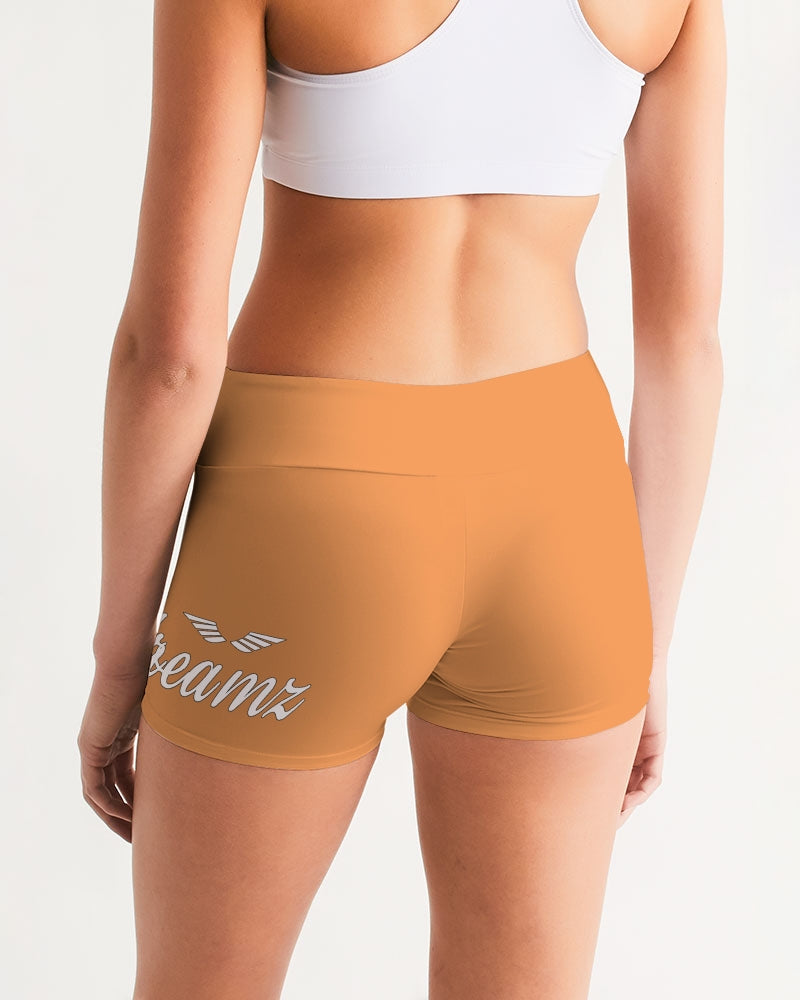 Streamz Pleasure Colors Women's Mid-Rise Yoga Shorts