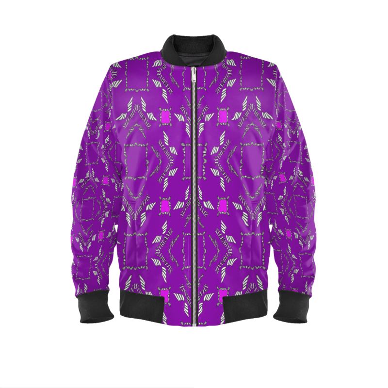 Purple Luxe Mens Bomber Jacket