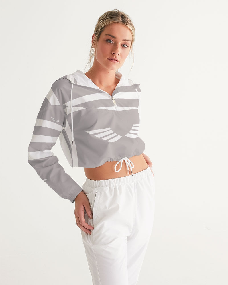 Streamz Gray & Grateful Women's Cropped Windbreaker
