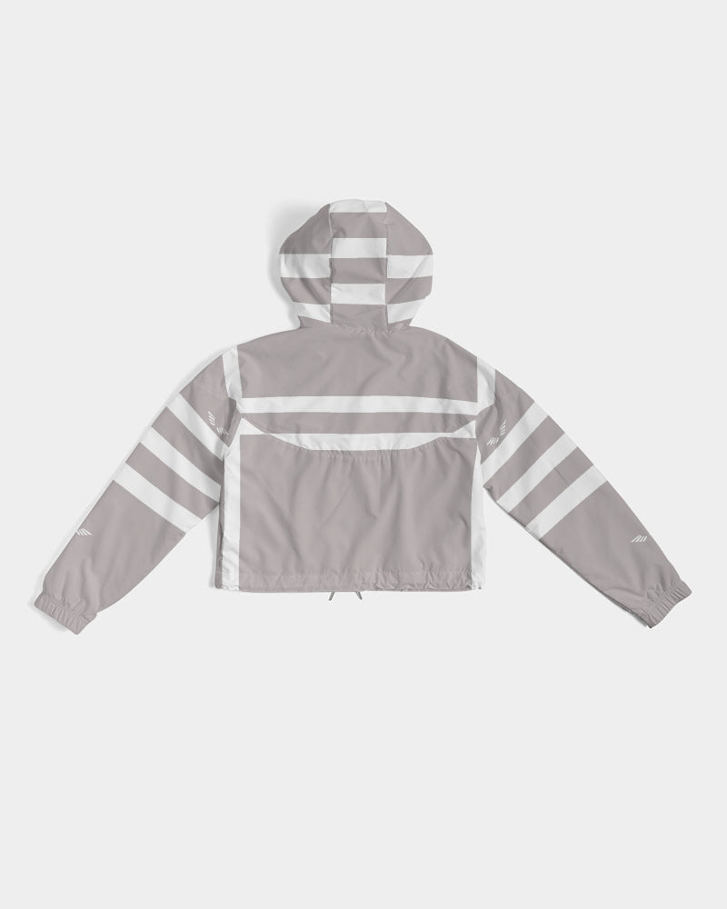 Streamz Gray & Grateful Women's Cropped Windbreaker