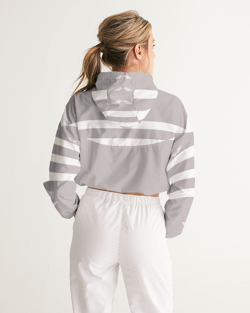 Streamz Gray & Grateful Women's Cropped Windbreaker
