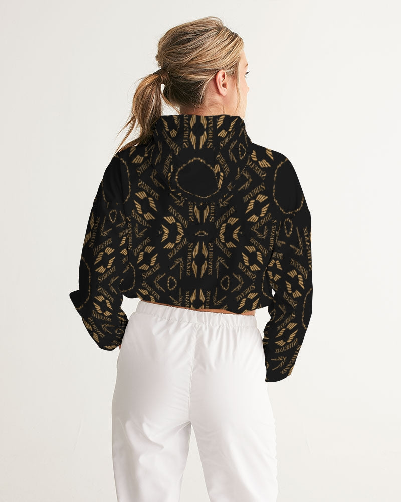 Streamz Patterns of Expression Women's Cropped Windbreaker