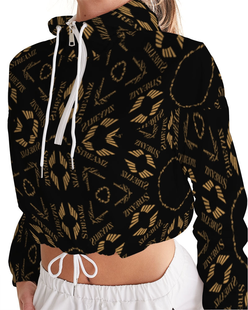 Streamz Patterns of Expression Women's Cropped Windbreaker