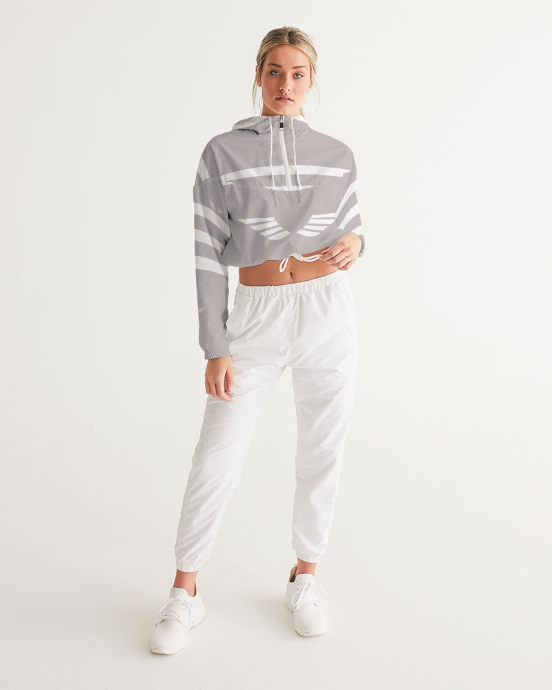 Streamz Gray & Grateful Women's Cropped Windbreaker