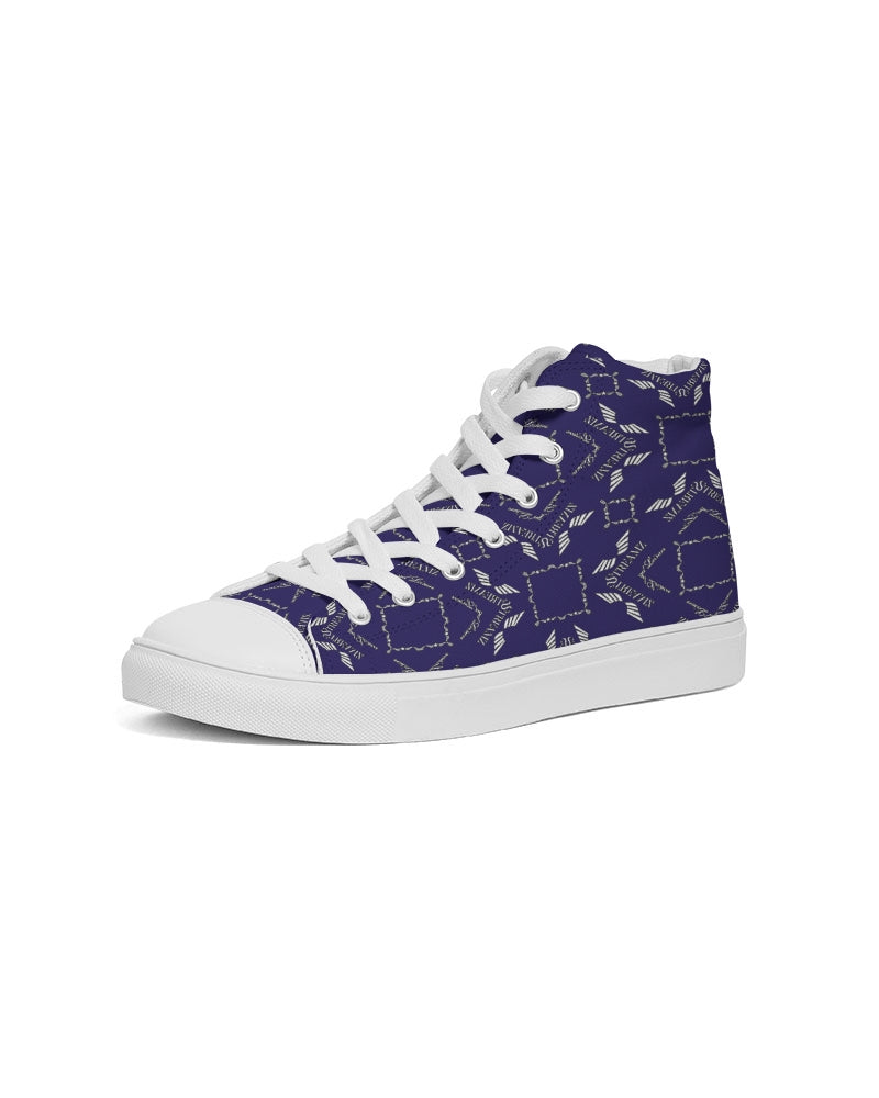 Streamz Blue Diamonds Women's Hightop Canvas Shoe