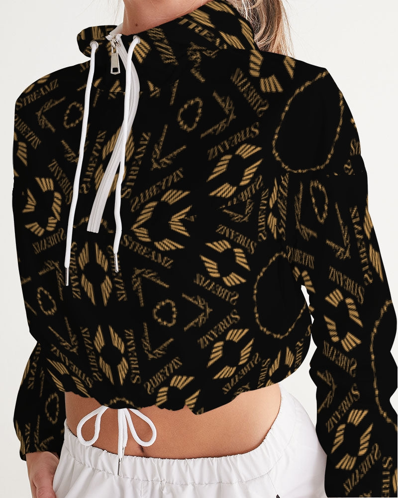 Streamz Patterns of Expression Women's Cropped Windbreaker