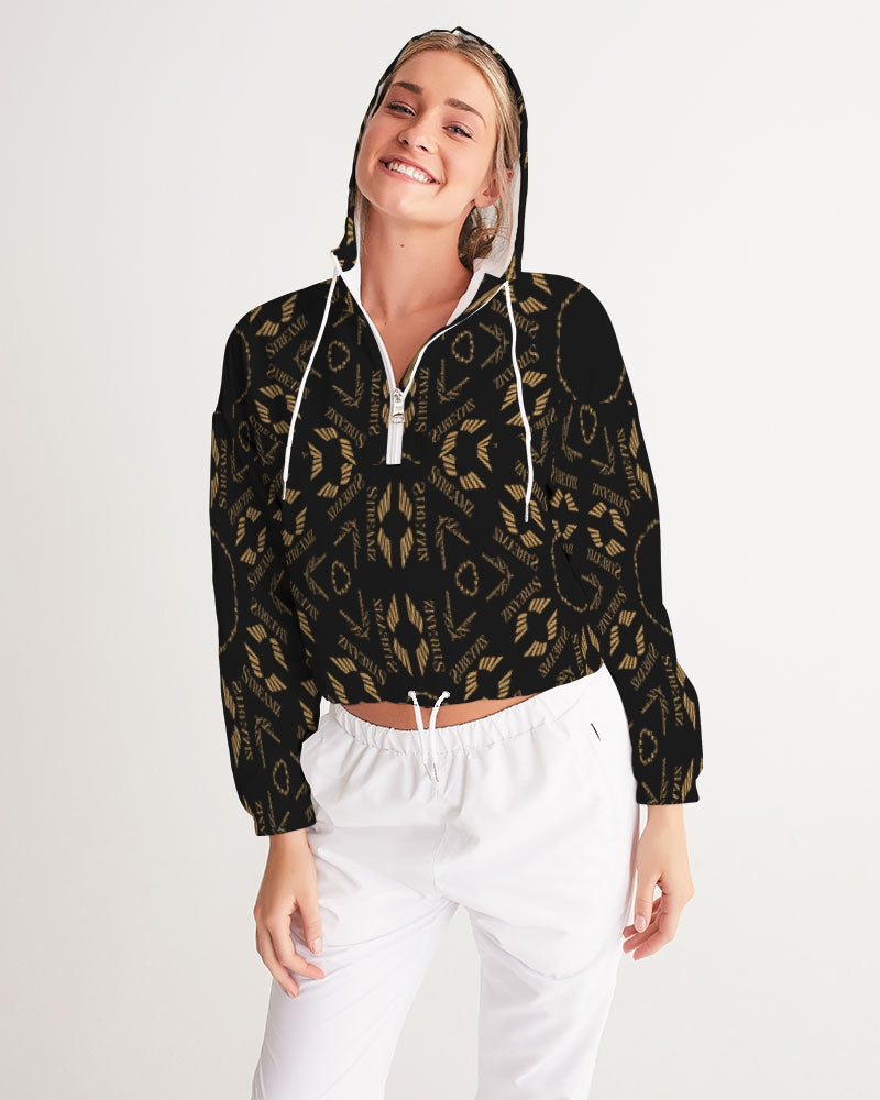 Streamz Patterns of Expression Women's Cropped Windbreaker