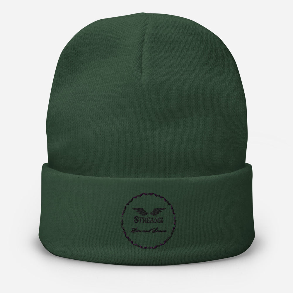 Streamz MetaBlack Embroidered Beanie