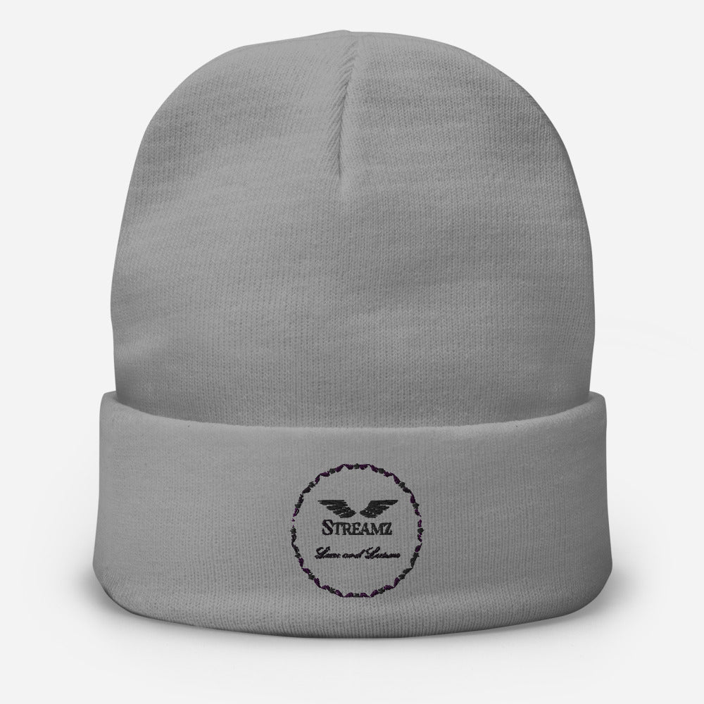 Streamz MetaBlack Embroidered Beanie