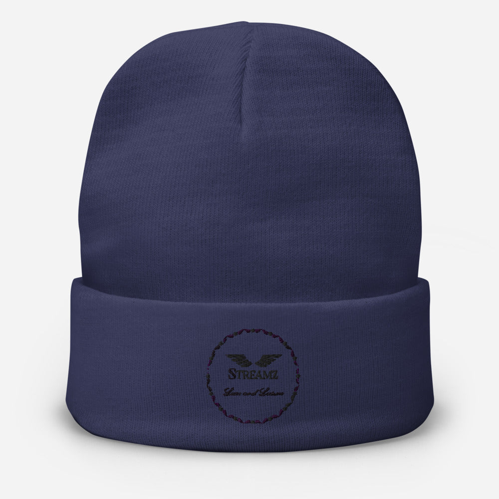 Streamz MetaBlack Embroidered Beanie