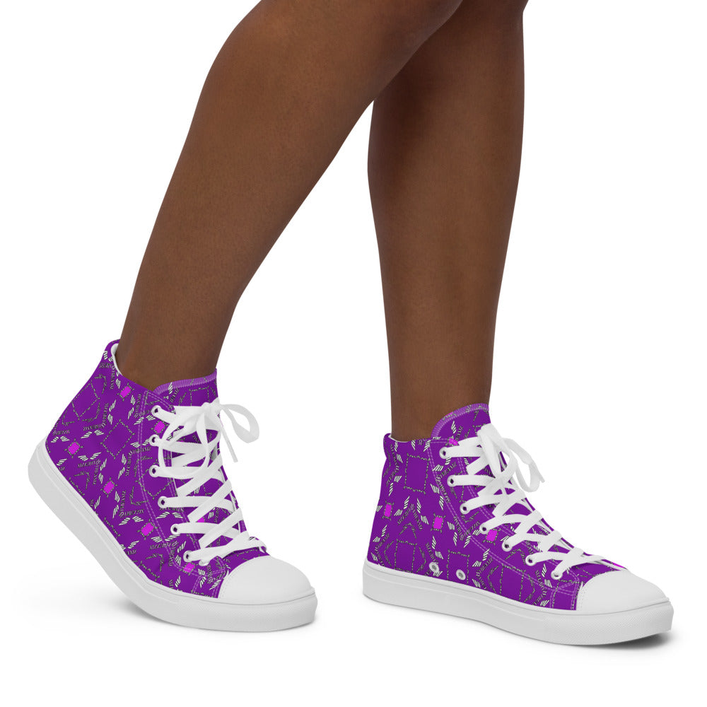 Streamz Purple Luxe Women’s high top canvas shoes
