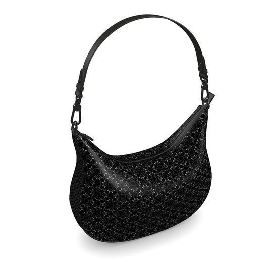 Black Diamonds Curve Hobo Bag