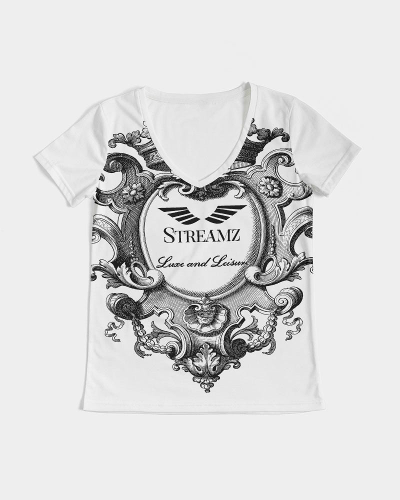 Crown by Streamz Luxe and Leisure Women's V-Neck Tee