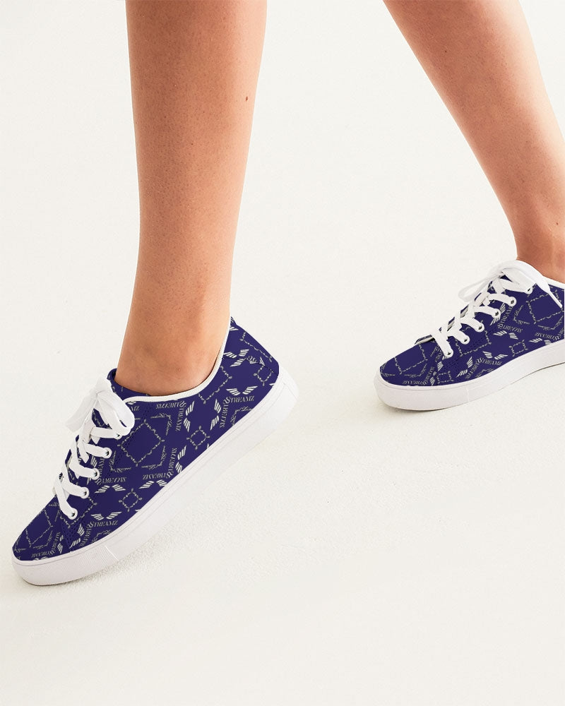 Streamz Blue Diamonds Women's Faux-Leather Sneaker