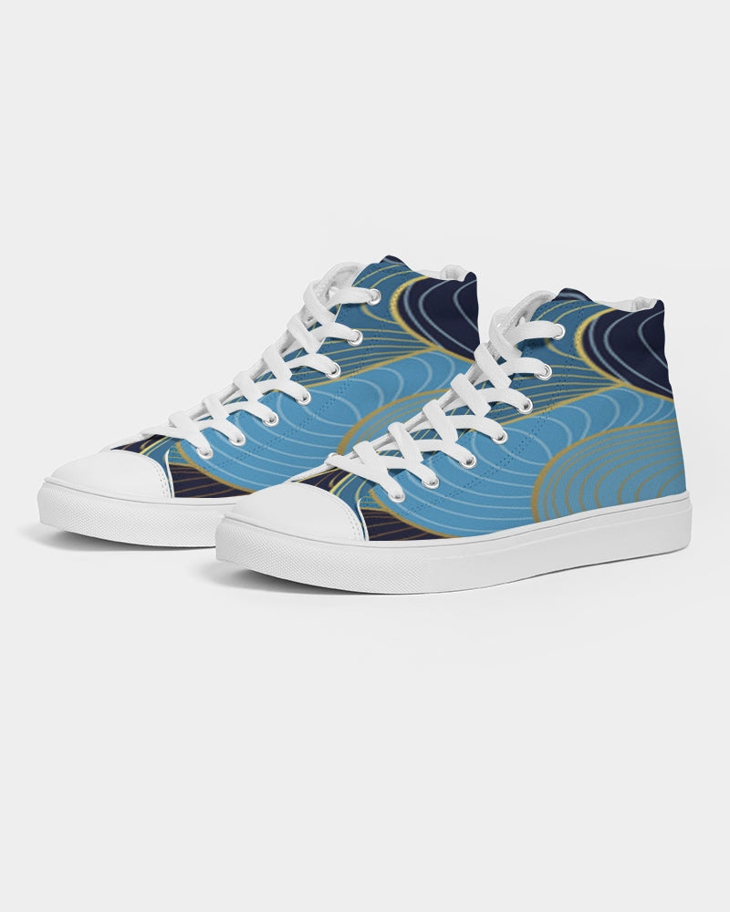Blue Waves Men's Hightop Canvas Shoe