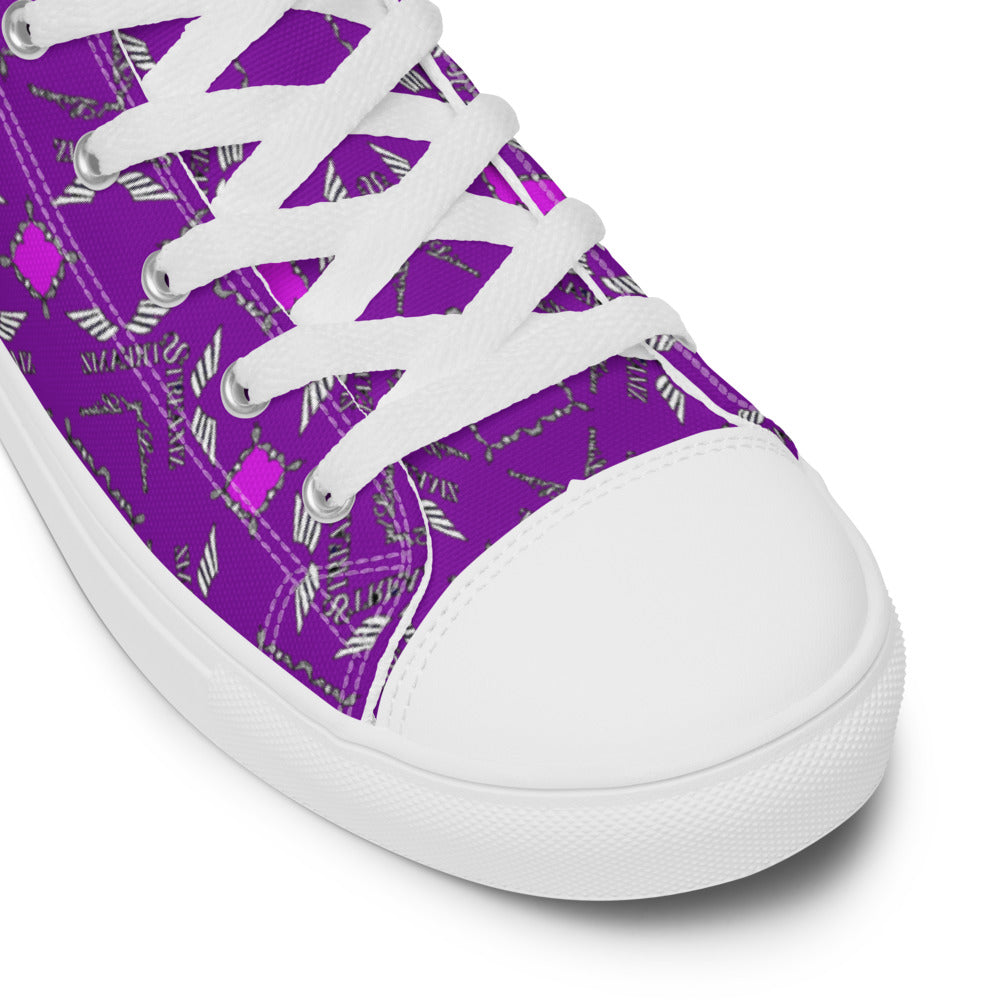 Streamz Purple Luxe Women’s high top canvas shoes